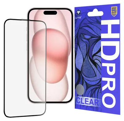 Obrázok produktu pre Lito HD Pro Clear ochranné sklo na iPhone 15 – čierne