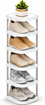 Schuhregal 6 Ebenen, vertikal, Kunststoff, 25,5x25,5x88,5 cm