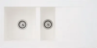 Produktbild von Respekta Einbauspüle Denver 100x50x20 cm, weiss
