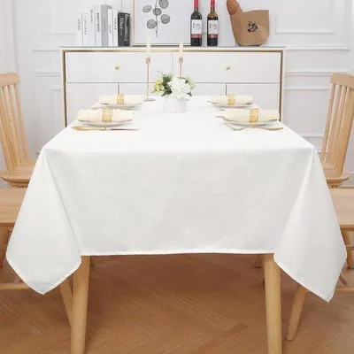 Produktbild von Famanu Tischdecke Hochwertiges Material - 140 x 300 cm, Weiß
