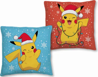 Immagine prodotto di Cuscino reversibile Pokémon Pikachu con motivo invernale
