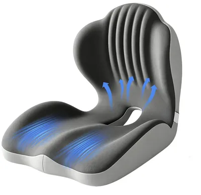 Immagine prodotto di Omgoods - Cuscino ergonomico in memory foam con supporto lombare, ideale per sedie da ufficio e auto