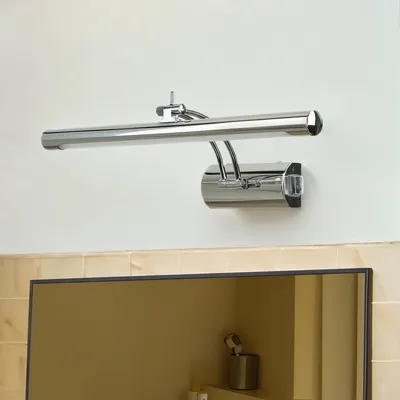 Produktbild von LED Spiegelleuchte Metall IP44 neutralweißes Licht 4000 K 570 lm B: 40 cm mit Schalter Chrom