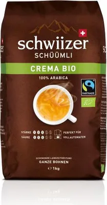 Produktbild von Schwiizer Schüümli CREMA , 1 kg, Kaffee, Medium geröstet, 1 Stück(e), Tasche