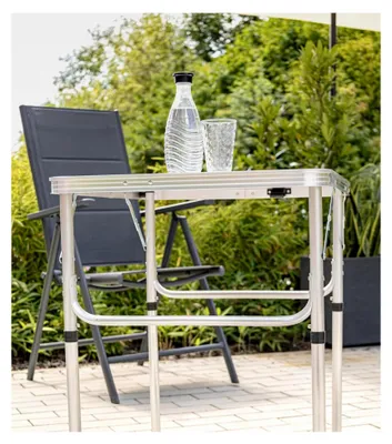 Produktbild von Klapptisch für Camping und Garten, faltbar und höhenverstellbar mit Tragegriff