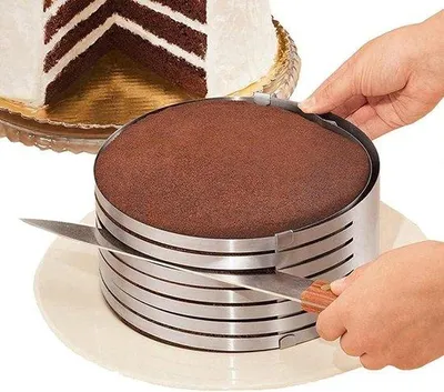 Produktbild von Bäckerhelfer aus Edelstahl - 5-teilig - Ø 16-20 cm Ø 25-30 cm