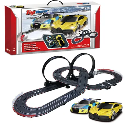 Zdjęcie produktu dla Lebula tor wyścigowy samochodowy zestaw mega tory autek wyścigowe pętla licencja audi bugatti 6m skala 1:43