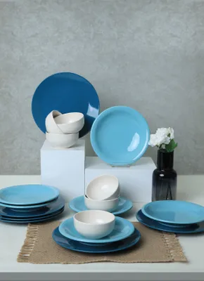 Produktbild von Hermia Concept, X0001509300000000000000000, Keramik-Geschirrset (18-teilig), 100 % KERAMIK, Blau, 26 cm