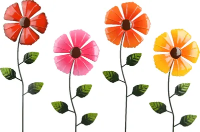 Produktbild von Dekofigur Blume 55cm Metall Außendeko 1 Stück sortiert