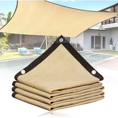 Produktbild von Sonnensegel Schattensegel Sonnenschutzsegel - 2 x 3 m - Beige - Rechteckig - Für Terrasse und Garten