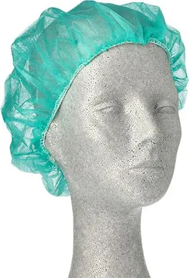 Produktbild von 100 Medi-Inn® Barett-Hauben, Vlies Ø 52 cm grün