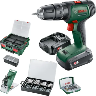 Produktbild von Bosch Akku-Schlagbohrschrauber UniversalImpact 18V+ SystemBox gruen/schwarz Li-Ionen