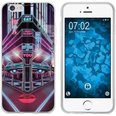 Produktbild von PhoneNatic Case kompatibel mit Apple iPhone 6 Plus / 6s Plus Silikon-Hülle Retro Wave Cyberpunk.02 M6