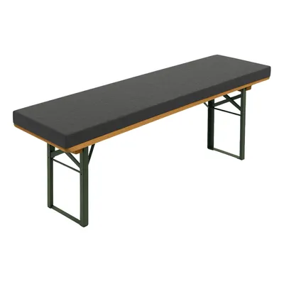 Productafbeelding van Bierbankkussen 220 x 25 cm, donkergrijs, 4 cm dik, met bevestigingslussen, extra dik, sleepling