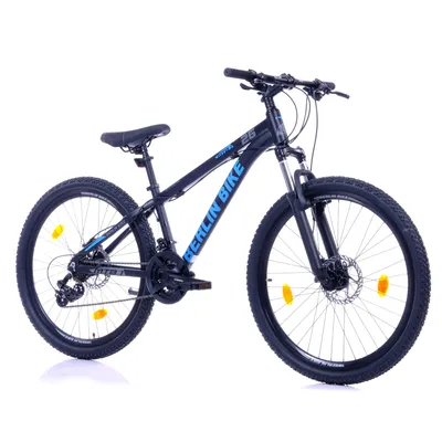 Produktbild von BERLIN BIKE Mountainbike MTB1: 26 Zoll und 33 cm Rahmenhöhe, Hydraulische Scheibenbremsen & Shimano-Set, Schwarz-Blau