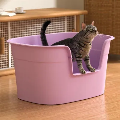 Produktbild von Grosse Katzenkorb, großer Katzenkorb mit hoher Kantenwand für das Komfort der Kätzchen, einfach zu reinigen, groß für Katzen bis 10 kg, für große Katzen, Kätzchen, Toilette.