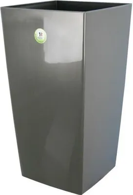 Produktbild von Blumentopf RIVIERA, Quadratisch 28 x 28 x H 52 cm, 31L, Grau Glitzernd