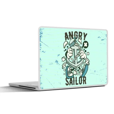 Produktbild von MuchoWow® Laptop Aufkleber Sticker Cover Anker - Boot - Vintage 36.5x27.5 cm - Laptop-Sticker