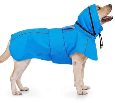 Immagine prodotto di Impermeabile riflettente per cani, colore blu, taglia 2XL