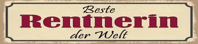 Produktbild von vianmo Holzschild 10x46 cm beste Rentnerin der Welt