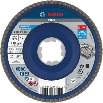 Produktbild von PRO X571 Fächerschleifscheibe X-Lock, gerade, 115 mm, K40