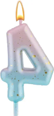 Image de Bougies d'anniversaire pour gâteau, rose et bleu