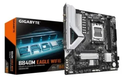 Zdjęcie produktu dla GIGABYTE B840M GAMING X WIFI6E, AMD, Gniazdo AM5, AMD Ryzen 7000 Series, AMD Ryzen 8000 Series, AMD Ryzen 9000 Series, Gniazdo AM5, DDR5-SDRAM, 256 GB