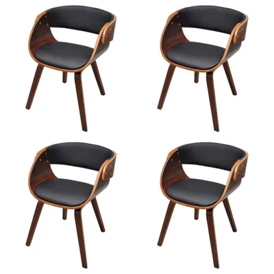 Produktbild von Esszimmerstühle 4 Stk. Braun Bugholz und Kunstleder