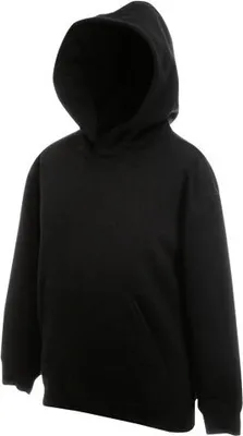 Produktbild von Fruit of the Loom - Kids Classic Hooded Sweat - Black - 140