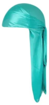 Produktbild von Go Go Gadget - Durag - Do-rag - Seide - Satin - Schlafmütze - Haarschmuck - Haarschutz - 102*22cm - 1 Stück - Türkis