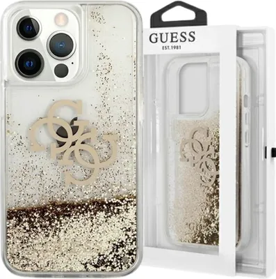 Obrázek produktu pro Guess Guhcp13Xlg4Ggo Iphone 13 Pro Max 6,7" Gold/Gold Hard Cover 4G Big Liquid Glitter