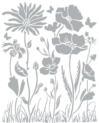 Produktbild von Schablone "Atelier Flower",  20 x 25 cm
