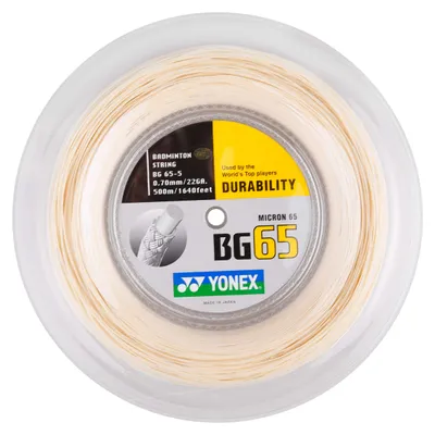 Produktbild von YONEX BG65 Badmintonsaite, Bernstein, 500 m
