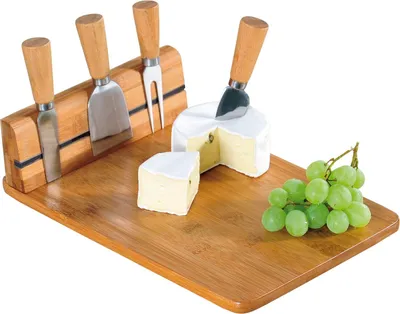 Immagine prodotto di KESPER tagliere per formaggio con supporto magnetico e set di 4 pezzi per formaggio, tagliere in bambù , 5864113