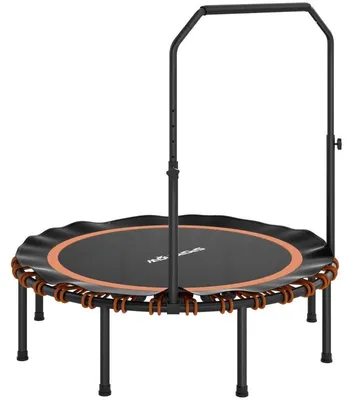 Immagine prodotto di Trampolino Fitness - Mini Trampolino - Corda Maniglia Regolabile In 5 Posizioni - 32 Corde Elastiche - Pieghevole