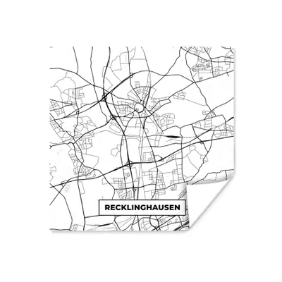 Produktbild von MuchoWow® Poster Recklinghausen - Karte - Stadtplan 75x75 cm - Wand Dekoration