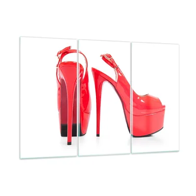 Produktbild von Bilder auf glas - Ferse Schuhe Frauen Mode - 105x70cm - Glasbilder - Wandbilder - Kunstdruck - zum Aufhängen bereit - Wanddekoration aus Glas - Glas Bilder - Wandbild auf Glas - GCE105x70-2401