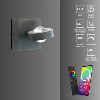 Obrázek produktu pro Paul Neuhaus 9185-13 Paul Neuhaus Q-MIA Smart Home Wandleuchte anthrazit 15,6 W