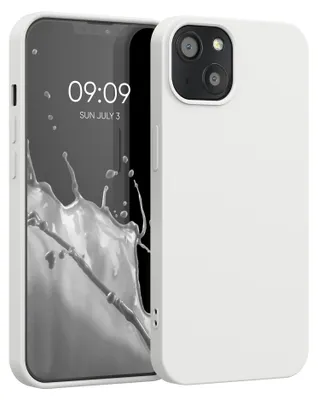 Produktbild von kwmobile Hülle kompatibel mit Apple iPhone 13 Hülle - gummierte TPU Silikon Handyhülle - Schutzhülle für kabelloses Laden - Case in Weiß matt