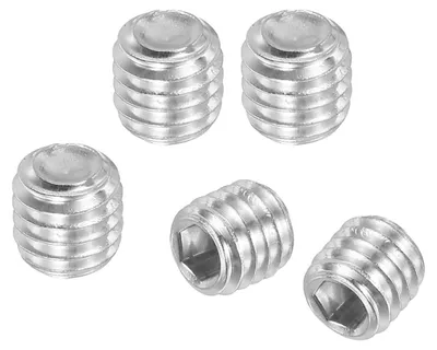Produktbild von 50 Stück Madenschrauben M6 x 6 mm, Set aus Edelstahl