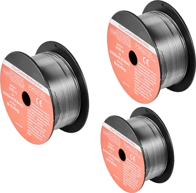 Produktbild von SucceBuy Fülldraht 0,9 mm, MIG-Schweißdraht E71T-11, 0,45 kg Gasloser Schweißdraht mit Minimaler Spritzerbildung für Verschiedene Schweißpositionen, Selbstschützend für den Außeneinsatz (3 Rollen)
