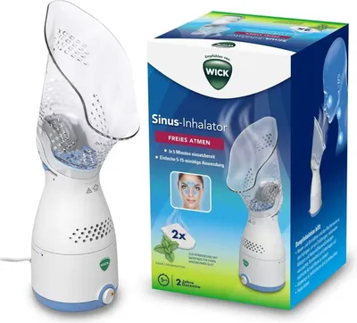 Produktbild von Wick Sinus-Inhalator – Einstellbare Dampfregulierung – Automatische Abschaltung – Pads mit ätherischen Ölen inklusive – WH200