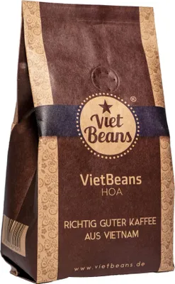 Produktbild von VietBeans HOA - Gemahlener Röstkaffee - Ausgewogener Kaffee mit fruchtigen Aromen - 70% Arabica/30% Robusta – 250g…
