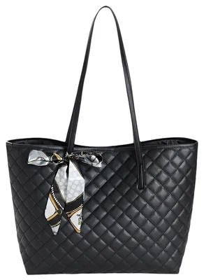 Produktbild von Große, gesteppte Shopper-Tasche für Damen, schwarz, modische Schultertasche