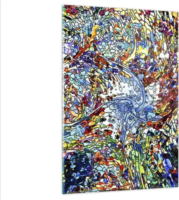 Produktbild von Bilder auf glas - Einteilig - Abstraktion modern - 80x120cm - Glasbilder - Wandbilder - Bilder - zum Aufhängen bereit - Wanddekoration aus Glas - Glas Bilder - Wandbild auf Glas - GPA80x120-4045