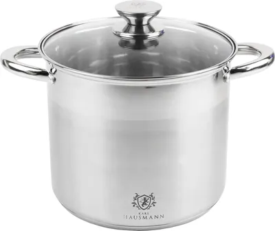 Produktbild von Induktionskochtopf 22 cm - 7,2 l, Edelstahl, mit Glasdeckel, geeignet für alle Wärmequellen