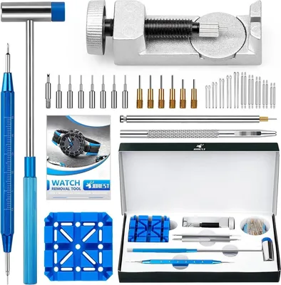 Image de Set d'outils pour bracelet de montre Outil d'horloger pour ajuster et remplacer le avec manuel d'utilisation goupilles de courroie tige de ressort extracteur de goupilles