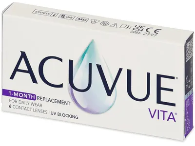 Zdjęcie produktu dla Acuvue Vita, Miesięczny, 6 szt., 1,4 cm, 8,8 mm, Przyciemniane, -3.75