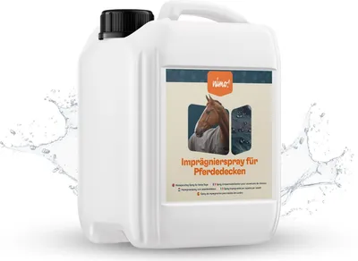 Produktbild von nimo® Imprägnierspray für Pferdedecken | Spray-On Imprägnierung | Imprägnierung, Versiegelung gegen Nässe und Schmutz | Atmungsaktiv | Regenschutz für Pferdedecken