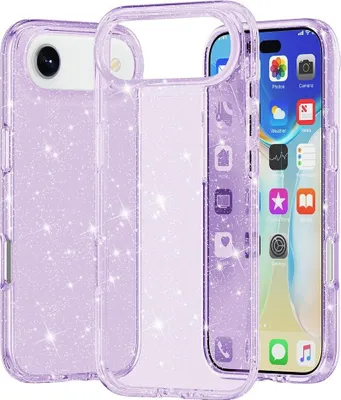 Produktbild von iPhone Air Hülle - Coverup Glitzer TPU Back Cover - Violett